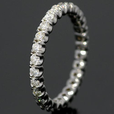 14K White Solid Gold Womens Diamond Eternity Ring Band 1.12 ctw